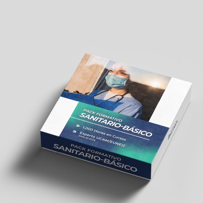 Pack Formativo Sanitario-Básico: 1000 Horas en cursos (3 Máximo UCAM/EUNEIZ) + 1 Experto (UCAM/EUNEIZ)