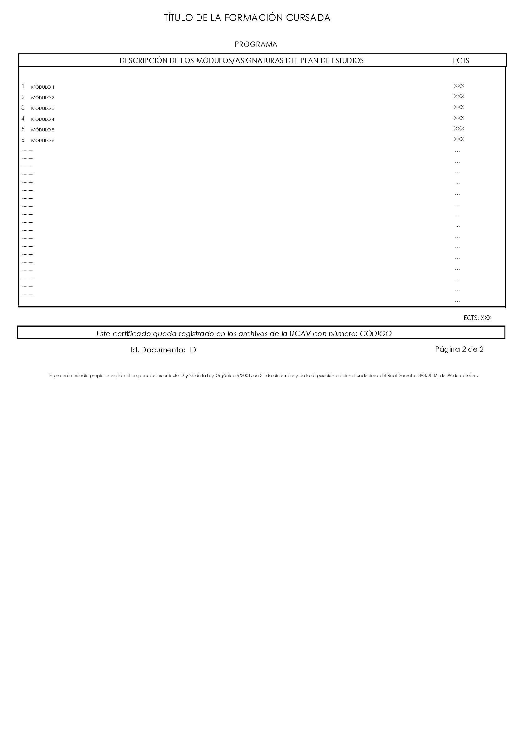 Parte trasera Modelo UCAV Parte trasera Modelo UCAV